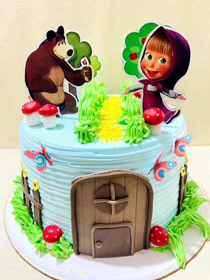 Masha & Bear Theme Adorable Designer Cake - Avon Bakers